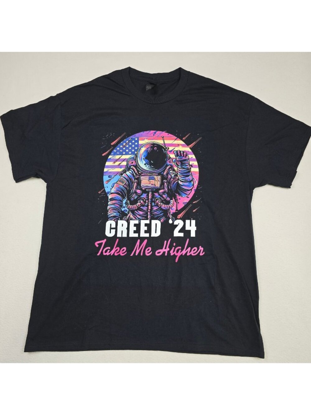 Creed 24 Take Me Higher Astronaut XL Mens Graphic Black T-Shirt